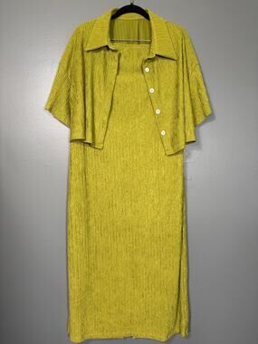 Shein Celure Green Drop Shoulder Blouse & Tube Dress - 2XL - Women''s Plus Size